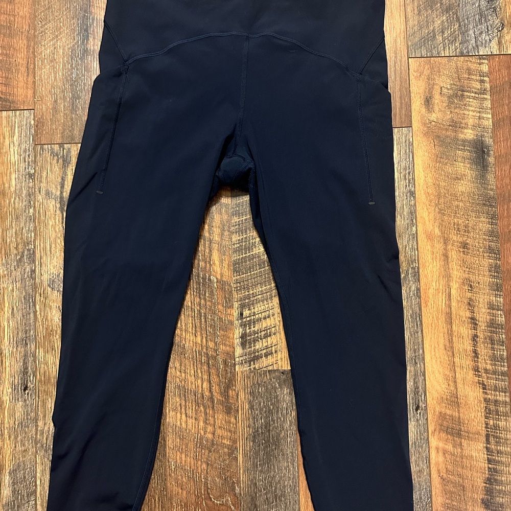 Lululemon Navy Power Thru High-Rise Leggings